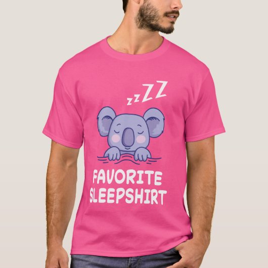 コアラベコアラス昼寝スリープパジャマナイト Tシャツ (正面)
