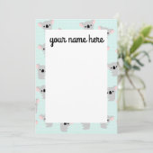 コアラベパーソナライズされたアノートカード サンキューカード (スタンド正面)