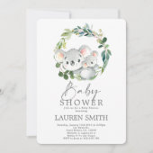 コアラベビーシャワー招待状 招待状 (正面)