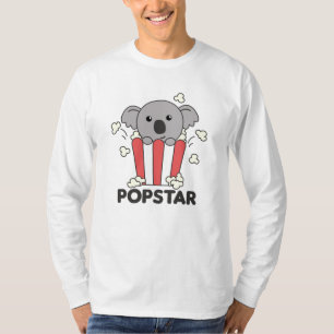 コアラポップコーンおもしろい食べ物の時間動物 Tシャツ