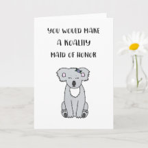 コアラメイド・オブ・オーナー（花嫁付き添い人）提案カード