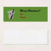 コアラメリークリスマスホリデーギフトラベル (正面&裏面)