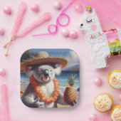 コアラルアウ（ハワイ式宴会） ペーパープレート (パーティー)