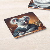 コアラ判事 スクエアペーパーコースター (アングル)