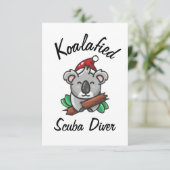 コアラ化したスキューバダイバーカード カード (スタンド正面)