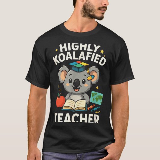 コアラ化した教師 - 面白いコアラ Tシャツ (正面)