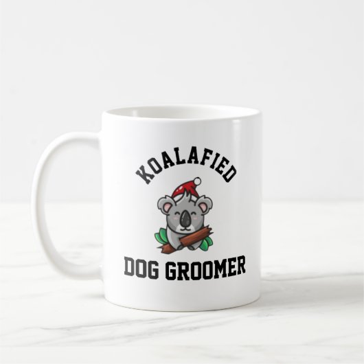 コアラ化した犬のグルーマー コーヒーマグカップ (左)