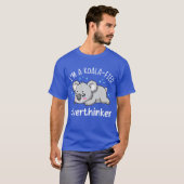 コアラ化した過剰思考者 - かわいい悲しいコアラ Tシャツ (正面フル)