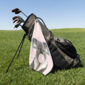 コアラ吹のピンクバブルガム ゴルフタオル (グリーン)