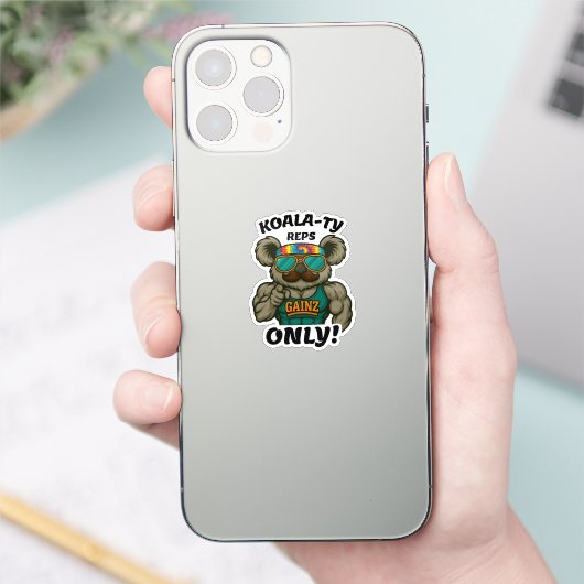 コアラ品質のレップのみ - 楽しいコアラのジムトレーニング シール (スマートフォン)