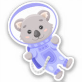 コアラ宇宙宇宙飛行士 シール (正面)
