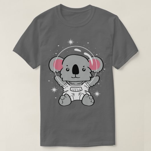 コアラ宇宙飛行士ロケット科学者 Tシャツ (デザイン正面)