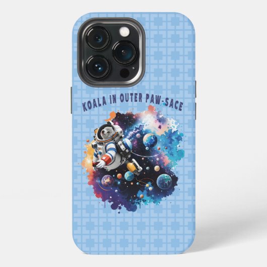 コアラ宇宙飛行士、アウター・ポーザースの可愛いコアラ iPhoneケース (裏面)