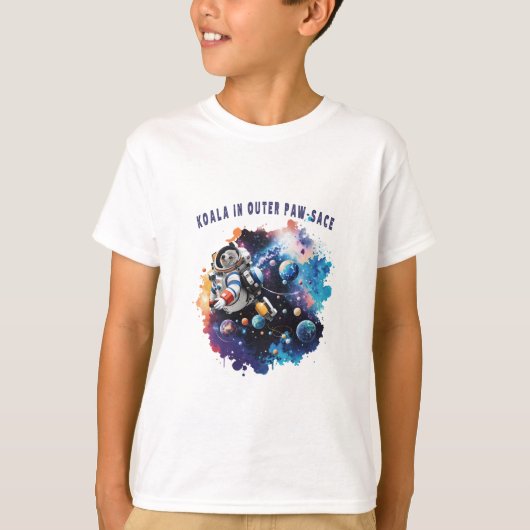 コアラ宇宙飛行士、アウター・ポーザースの可愛いコアラ Tシャツ (正面)