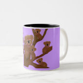 コアラ家族のおもしろい ツートーンマグカップ (正面右)