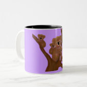 コアラ家族のおもしろい ツートーンマグカップ (正面左)