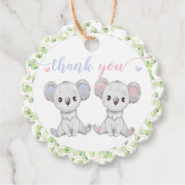 コアラ性別のメッセージカードの表示パーティー フェイバータグ