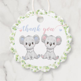 コアラ性別のメッセージカードの表示パーティー フェイバータグ