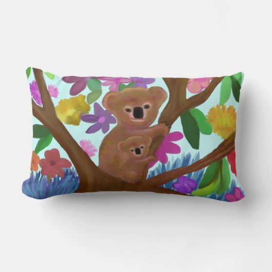 コアラ愛Lumbarの枕 ランバークッション (正面)