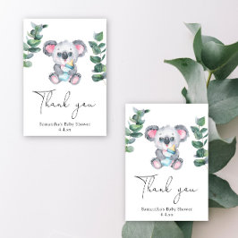 コアラ感謝していは赤ちゃんシャワー サンキューカード