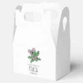 コアラ手描き動物の緑の誕生日パーティー フェイバーボックス (オープン)