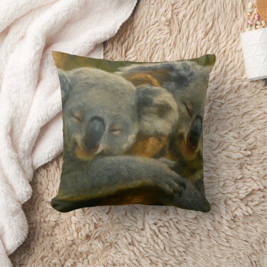 コアラ抱擁 – 優れた野生生物の瞬間 クッション (ブランケット)
