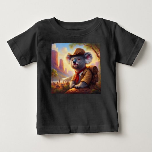 コアラ探検家 ベビーTシャツ (正面)