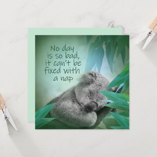 コアラ昼寝カード カード (正面/裏面インサイチュ)
