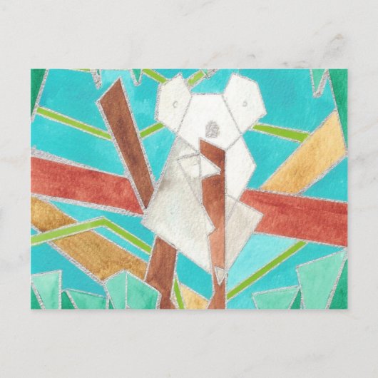 コアラ水彩画 ポストカード (正面)