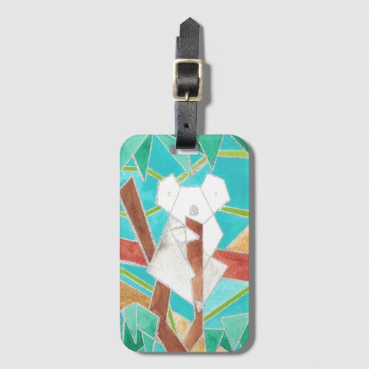 コアラ水彩画 ラゲッジタグ (正面縦)