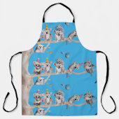 コアラ水彩色コアラの誕生日パーティーエプロン エプロン (正面)