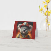 コアラ消防士 カード (黄色い花)