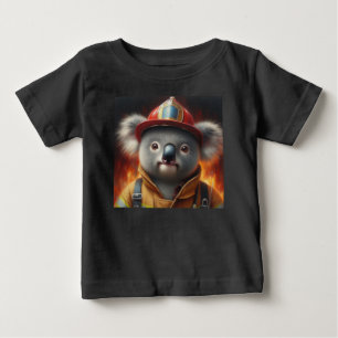 コアラ消防士 ベビーTシャツ