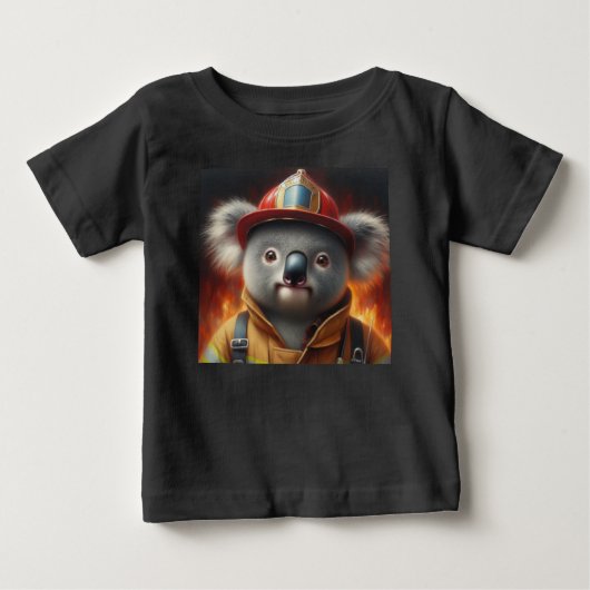 コアラ消防士 ベビーTシャツ (正面)