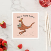 コアラ漫画のナプキンと可愛いカンガルー紙 スタンダードカクテルナプキン (インサイチュ)