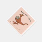 コアラ漫画のナプキンと可愛いカンガルー紙 スタンダードカクテルナプキン (角)