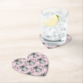 コアラ熊ベビーシャワーピンクガール ペーパーコースター (インサイチュ)