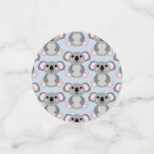 コアラ熊ベビーシャワーブルーボーイ コンフェッティ (スモール正面)