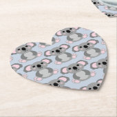 コアラ熊ベビーシャワーブルーボーイ ペーパーコースター (アングル)