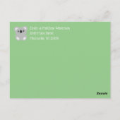 コアラ熊ベビーシャワー ポストカード (裏面)