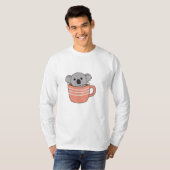 コアラ珈琲コーヒーカップかわいい動物コアラ Tシャツ (正面フル)