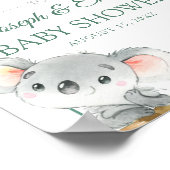 コアラ男女兼用ベビーシャワーへようこそ ポスター (角)