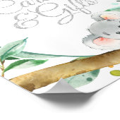 コアラ男女兼用ベビーシャワーカードとギフト ポスター (角)