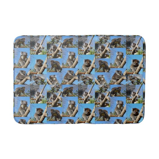 「コアラ疑問に思心温まるフォトコラージュ」 バスマット (正面)