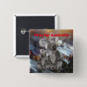 コアラ祈はオーストラリア向け 缶バッジ (正面&裏面)