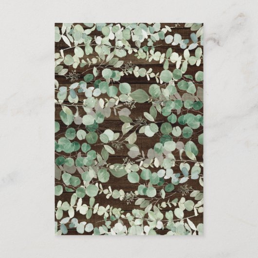 コアラ素朴クマ赤ちゃんシャワーベビー用ブック エンクロージャーカード (裏面)