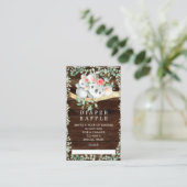 コアラ素朴ベビーシャワーおむつラッフルチケット エンクロージャーカード (スタンド正面)