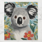 コアラ絵画ス ワインラベル (シングルラベル)