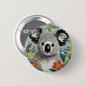 コアラ絵画ス 缶バッジ (正面&裏面)