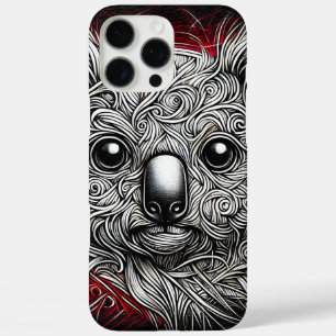 コアラ芸術的クマの詳細な顔 iPhone 16 PRO MAXケース
